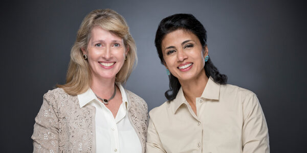 Converge co-founders and CIC Cambridge members Maia Heymann, left, and Nilanjana Bhowmik.