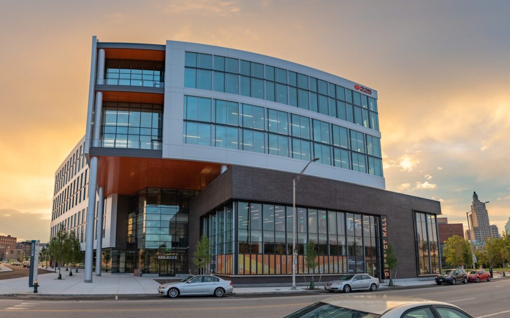 Exterior of the CIC innovation campus building in Providence