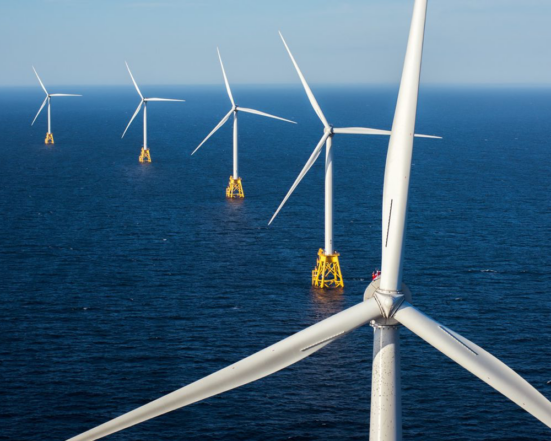 Wind turbines in the ocean