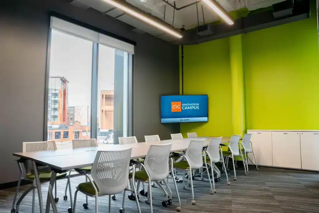 Large board room-style meeting room at CIC Providence