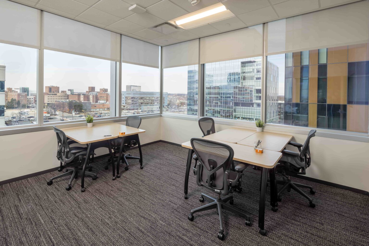 Window-lined corner suite with standard CIC furniture
