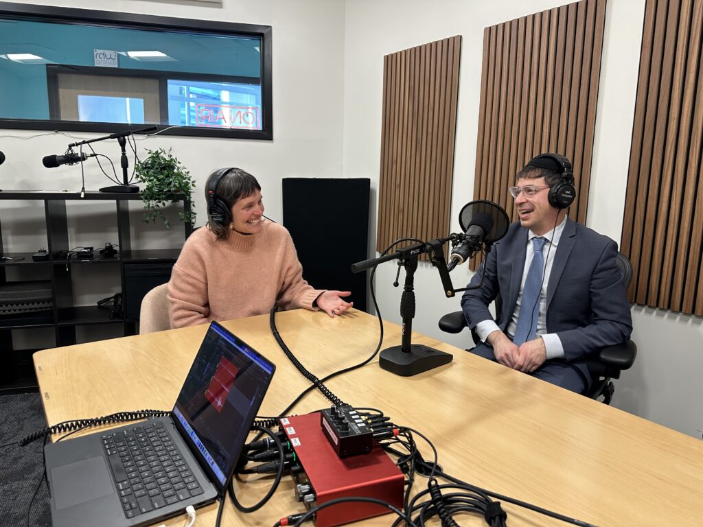 Two people in the CIC Providence Creator Studio